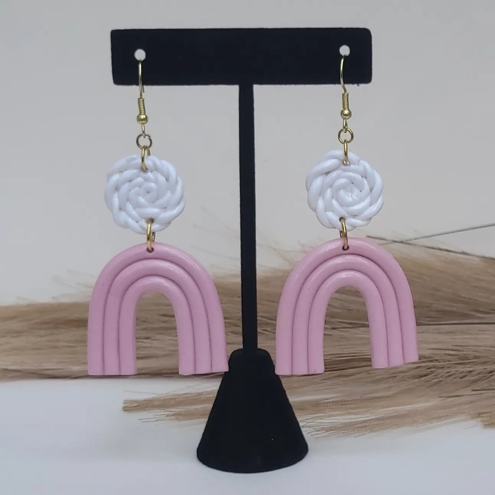 Pink Rainbow Earrings